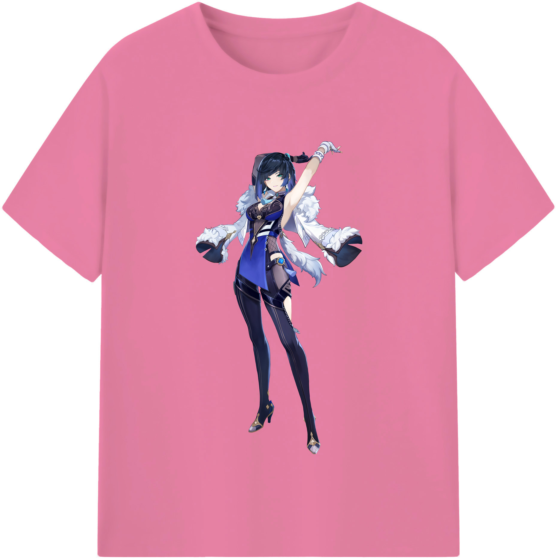 げんし神 夜兰 やらん genshin Yaran 綿100％半袖Tシャツ（フロントプリント）